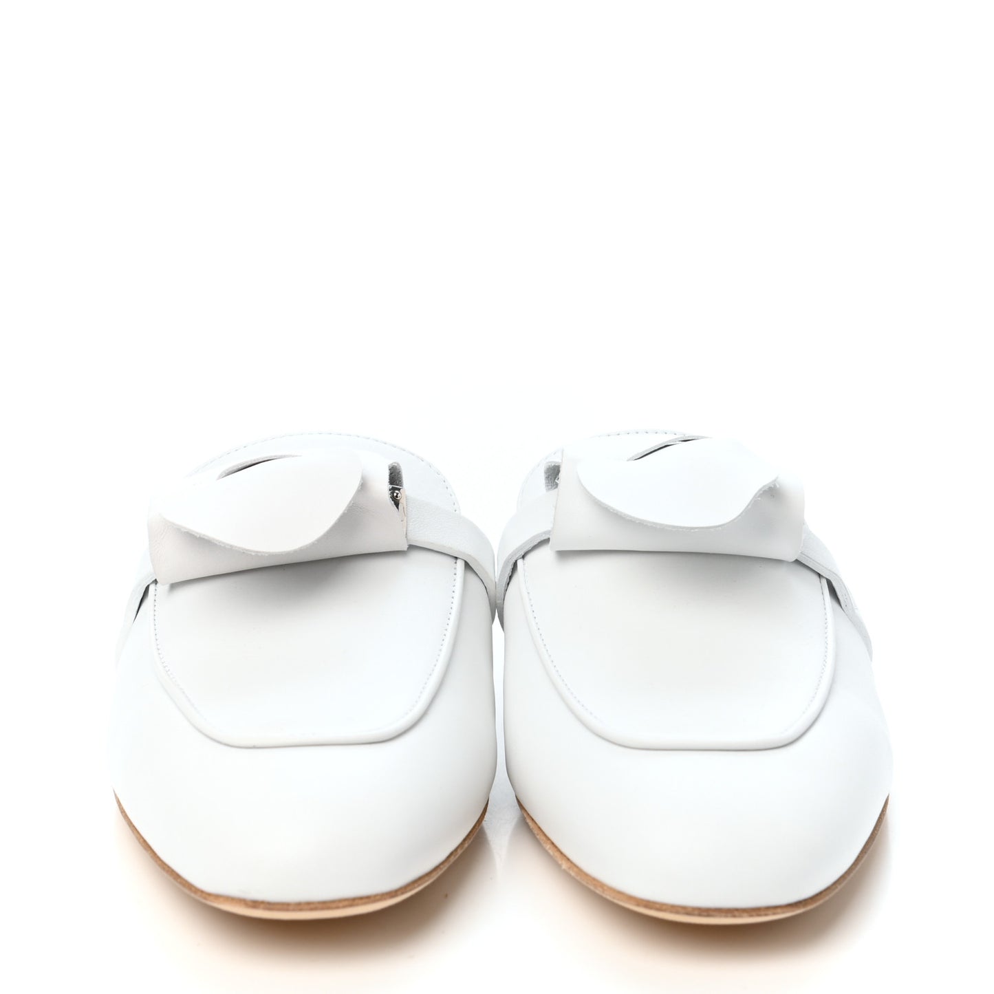 Calfskin Oz Mules 36 White