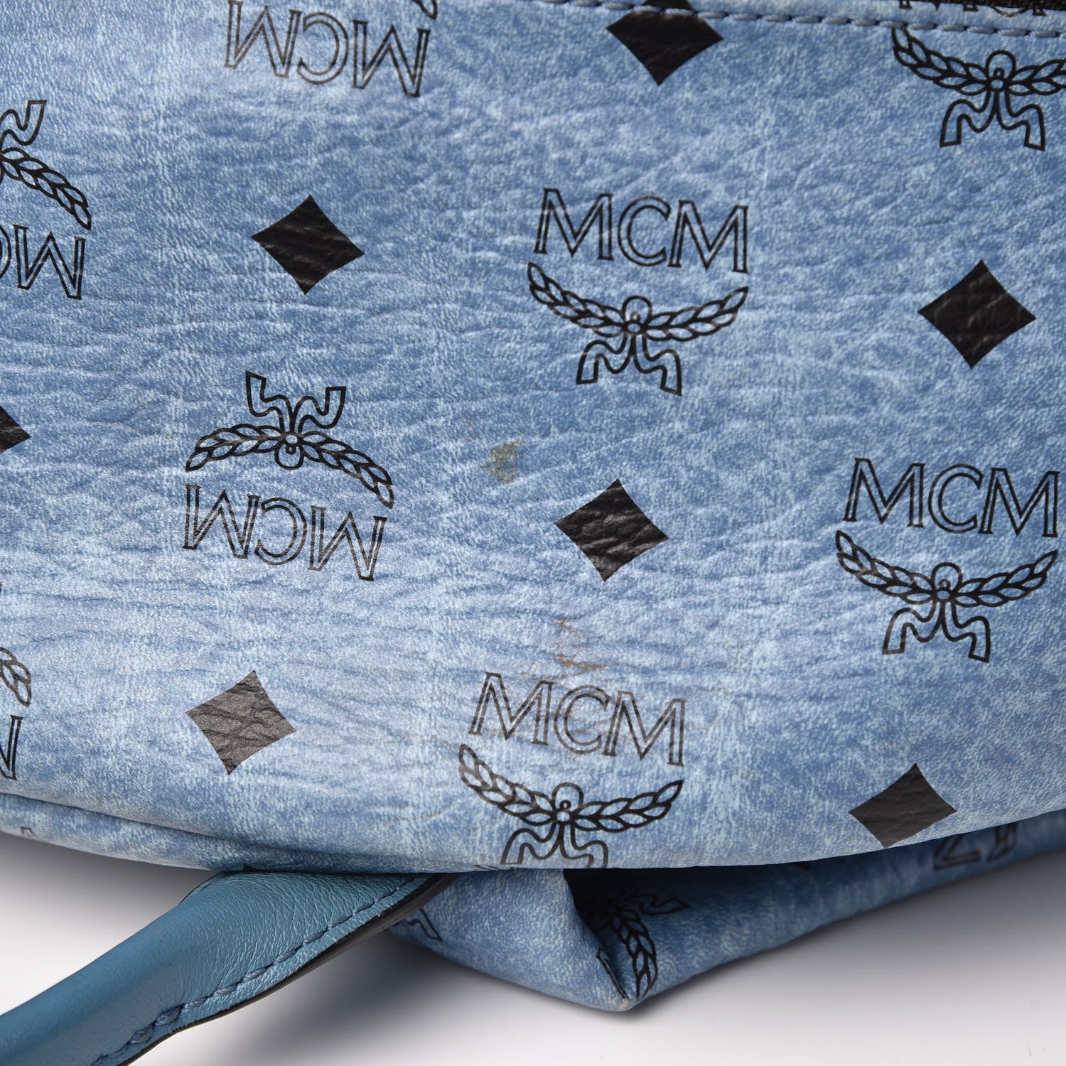 MCM Visetos Medium Stark Backpack Light Blue 12 of 15