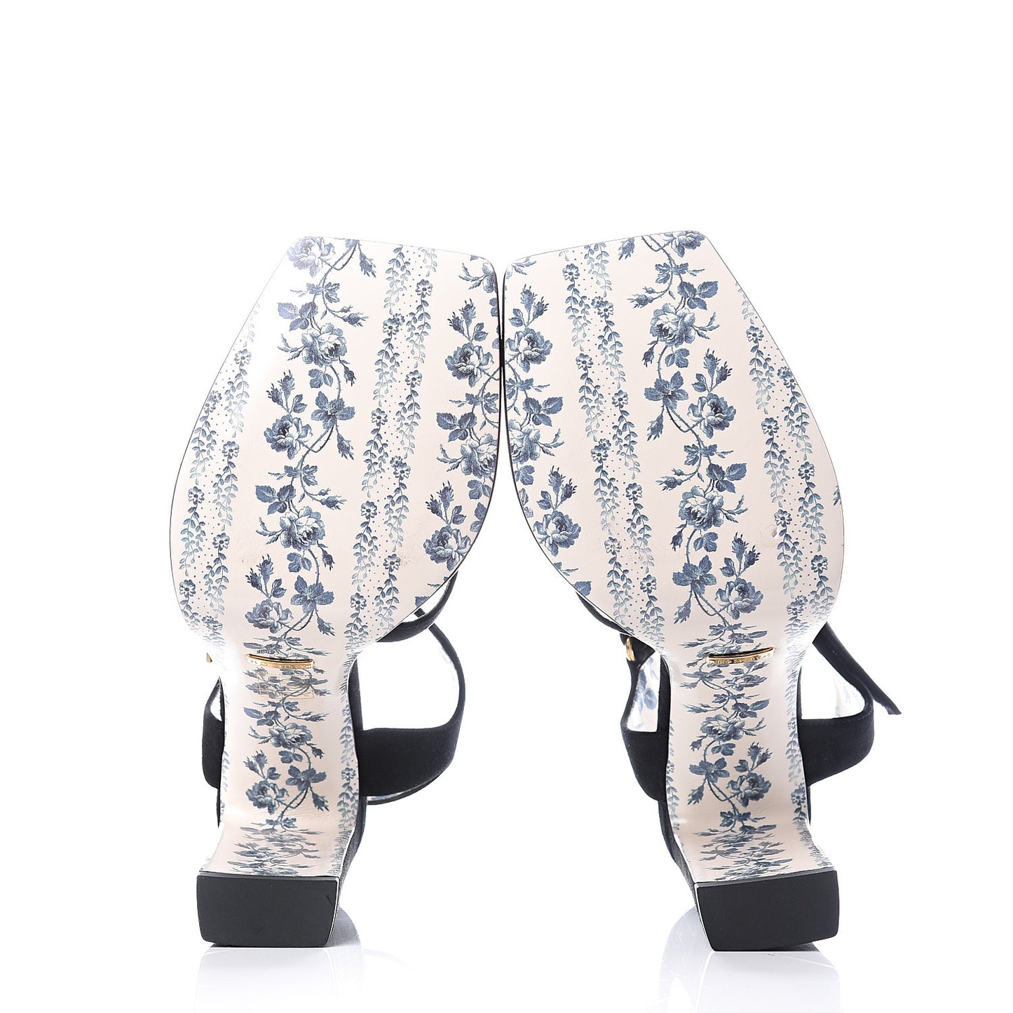 Suede Embellished Sandals 37 Black