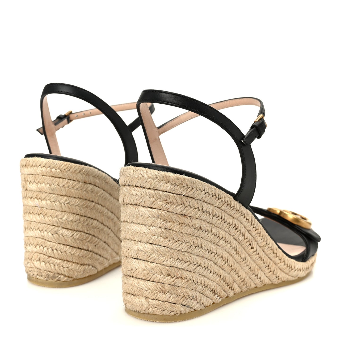 Galassia Aitana Espadrille 10/95mm Wedge Sandals 39 Black