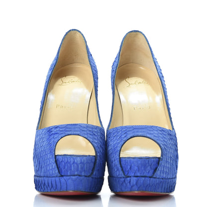 Christian Louboutin Watersnake Altadama 140 Pumps 37 Royal Blue 5 of 9