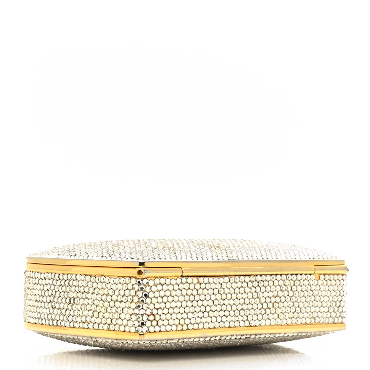 Swarovski Crystal Minaudiere Clutch Gold Silver