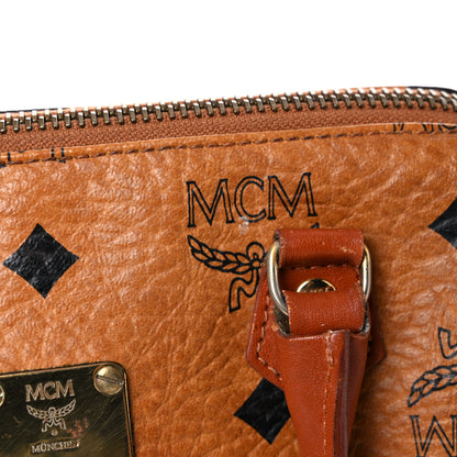 MCM Visetos Mini Boston Bag Cognac 27 of 28