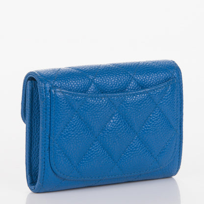 Chanel Caviar Quilted Card Holder Blue 3 of 8