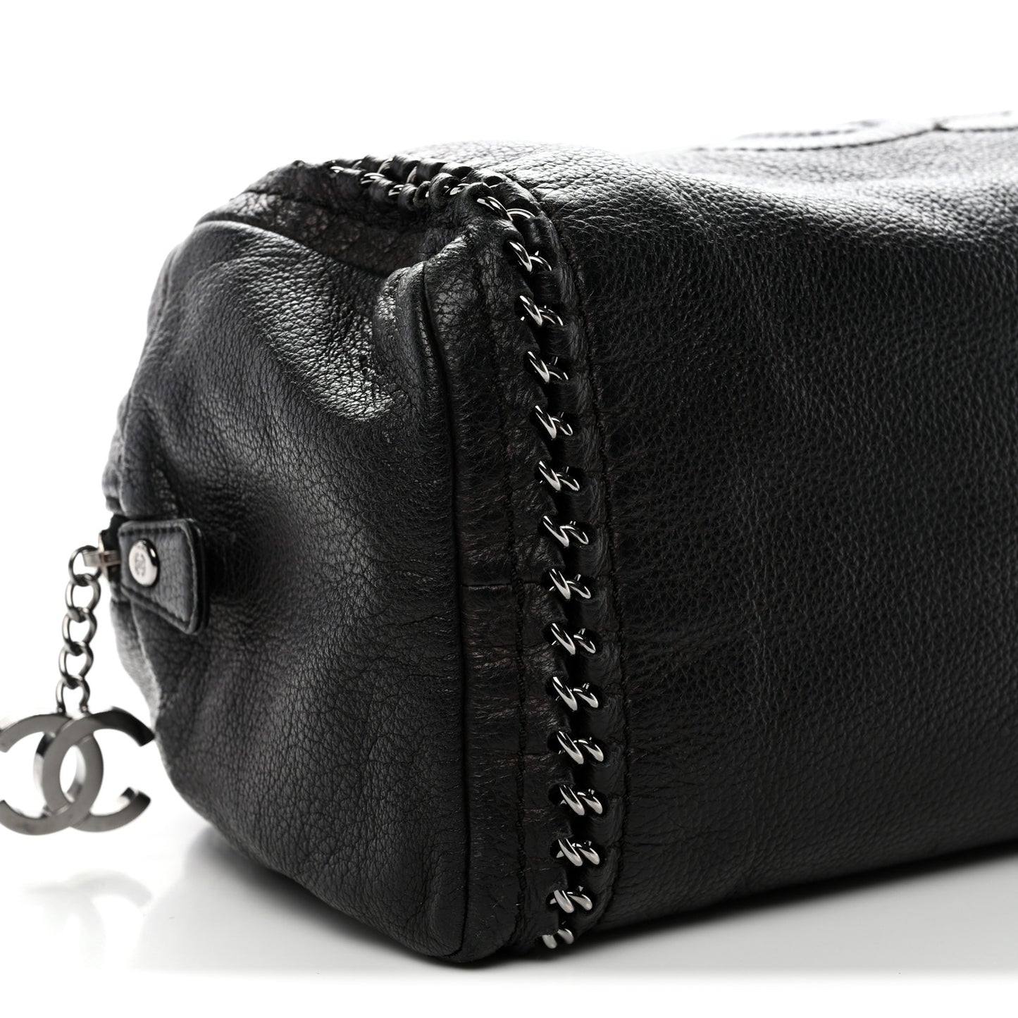 Deerskin Luxe Ligne Medium Bowler Black