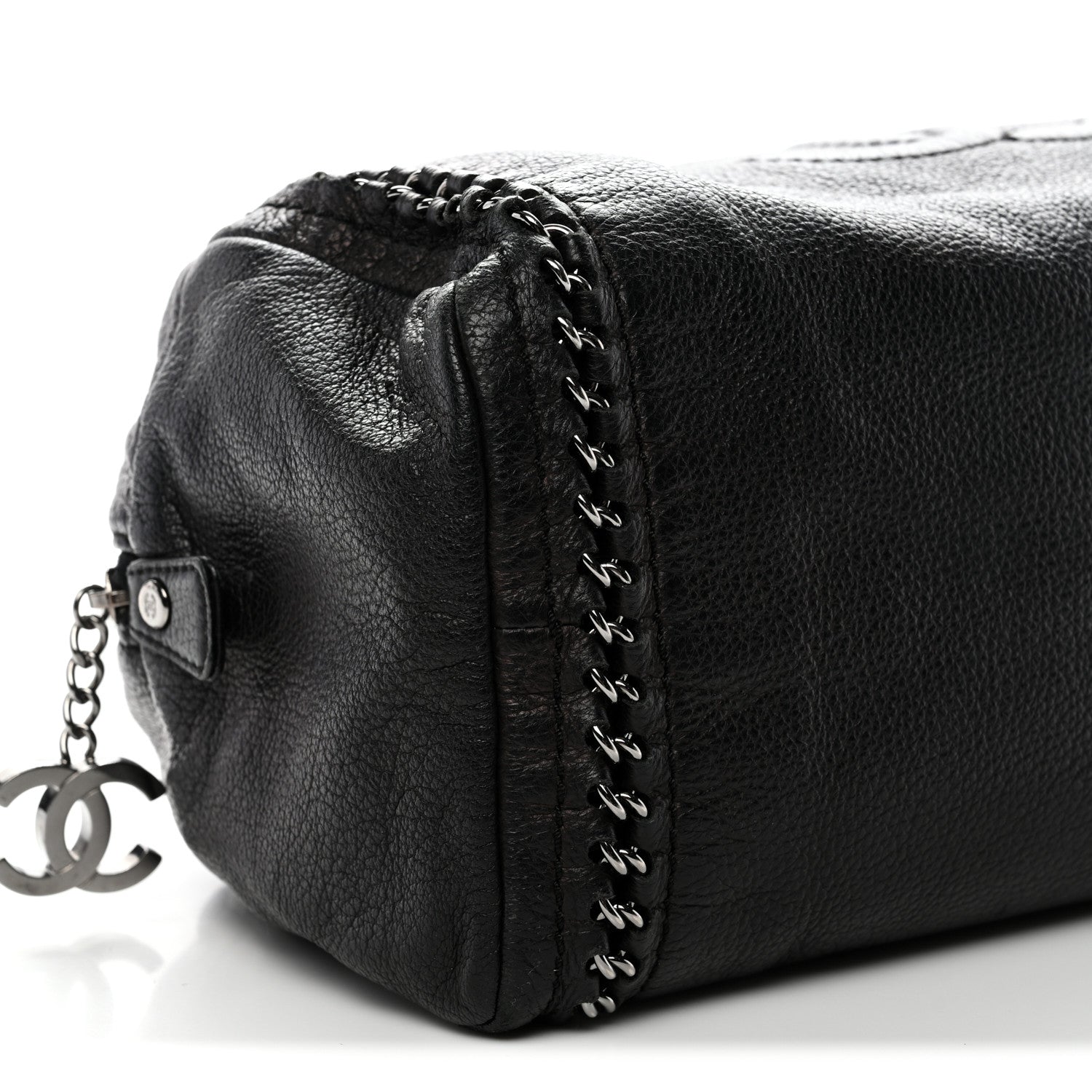 Chanel Deerskin Luxe Ligne Medium Bowler Black 7 of 10