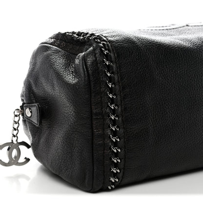 Chanel Deerskin Luxe Ligne Medium Bowler Black 7 of 10