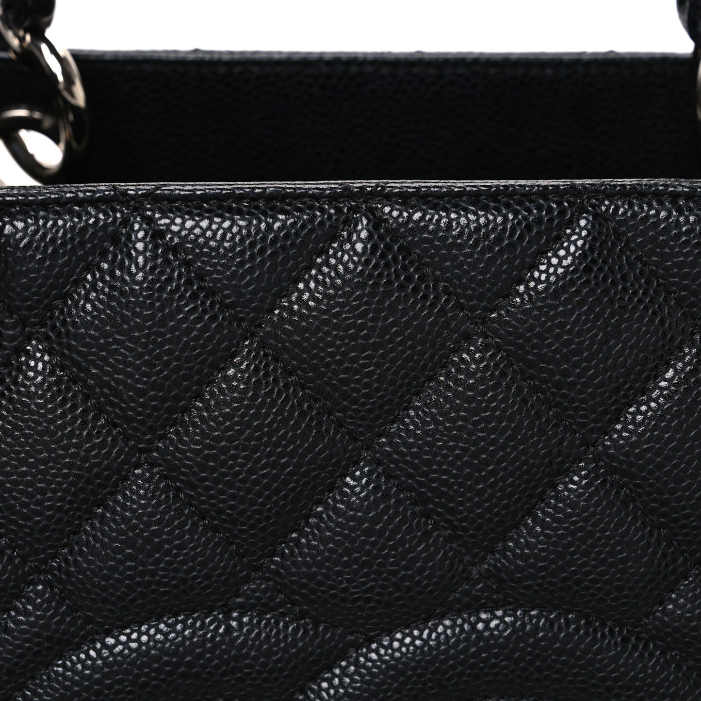 Caviar Quilted Grand Shopping Tote GST Black