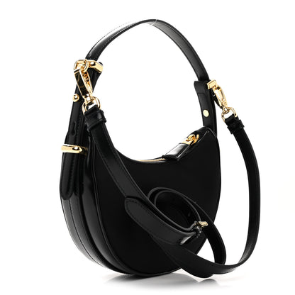 Prada Re-Nylon Spazzolato Mini Arque Shoulder Bag Black 3 of 11