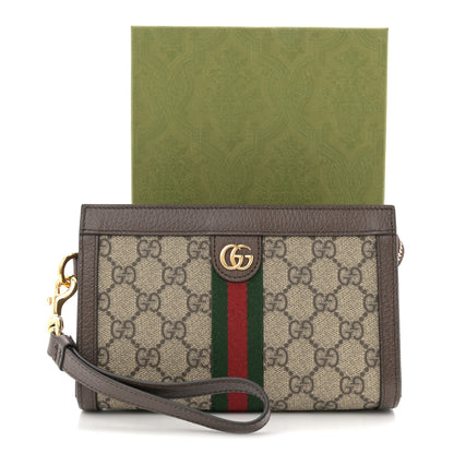 Gucci GG Supreme Monogram Web Ophidia Wristlet Brown 12 of 12