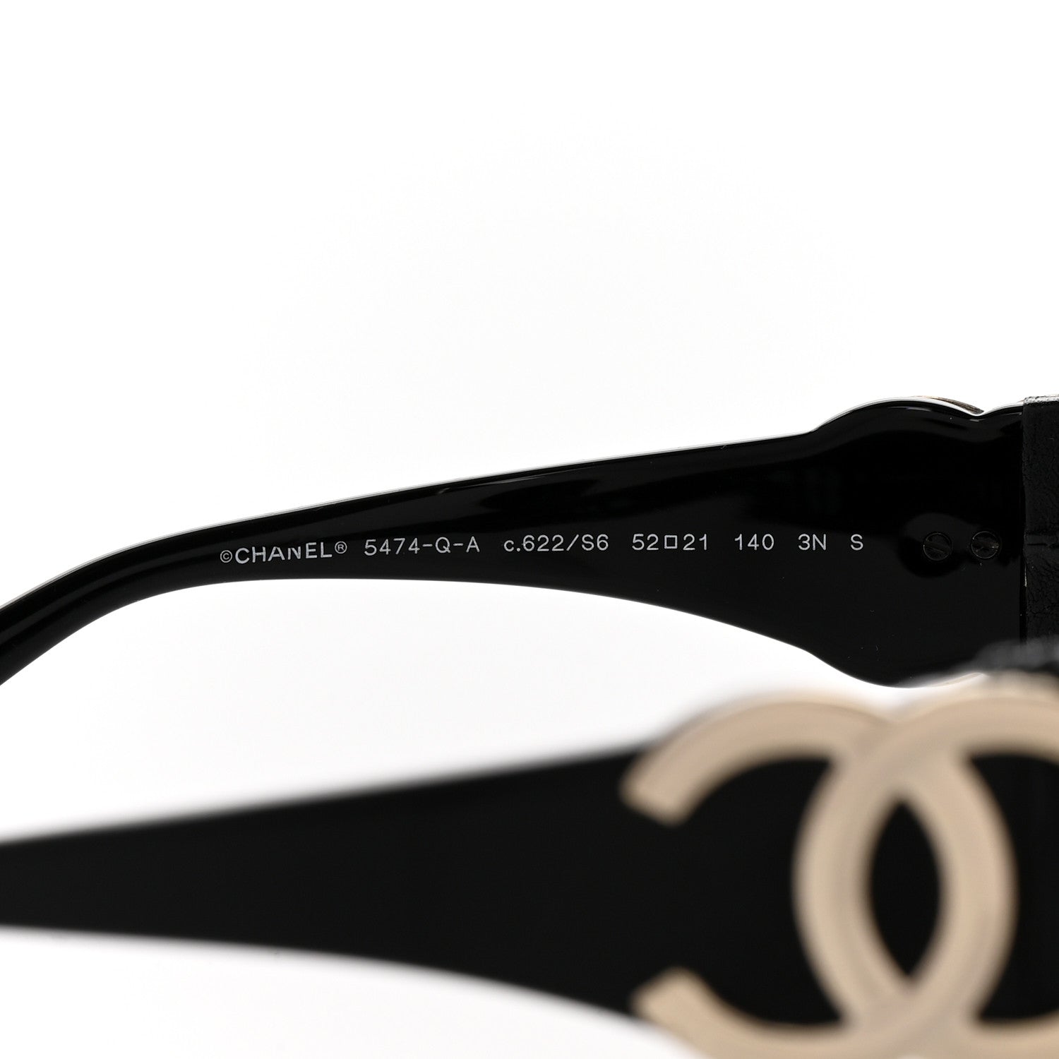Chanel Acetate Calfskin Square Sunglasses 5474-Q-A Black 7 of 7