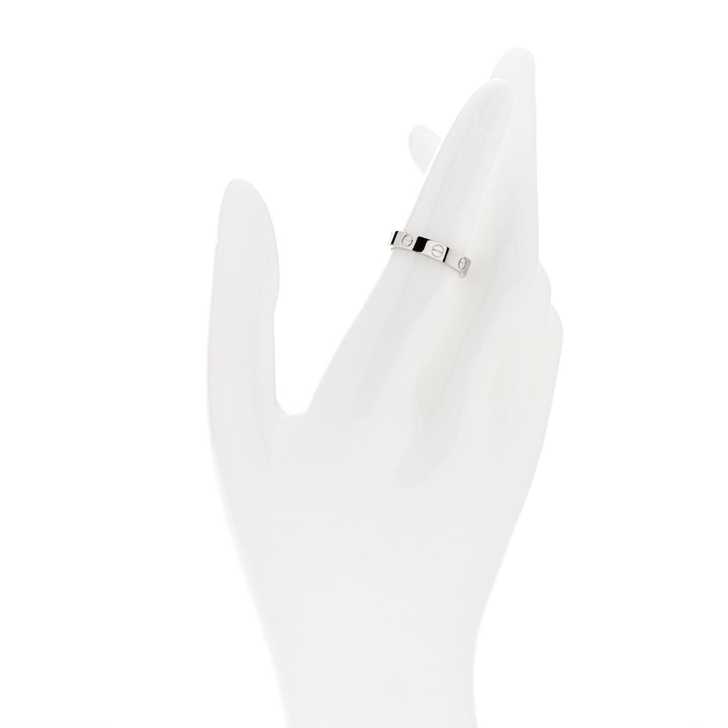 18K White Gold 3.5mm LOVE Wedding Band Ring 51 5.75