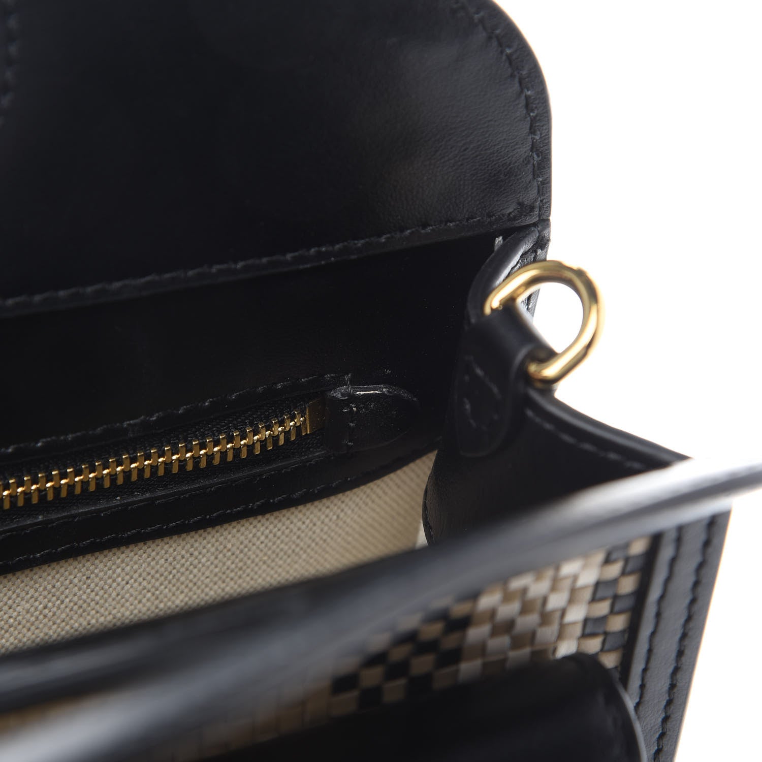Burberry Calfskin Check Mini Pocket Bag Black 10 of 11