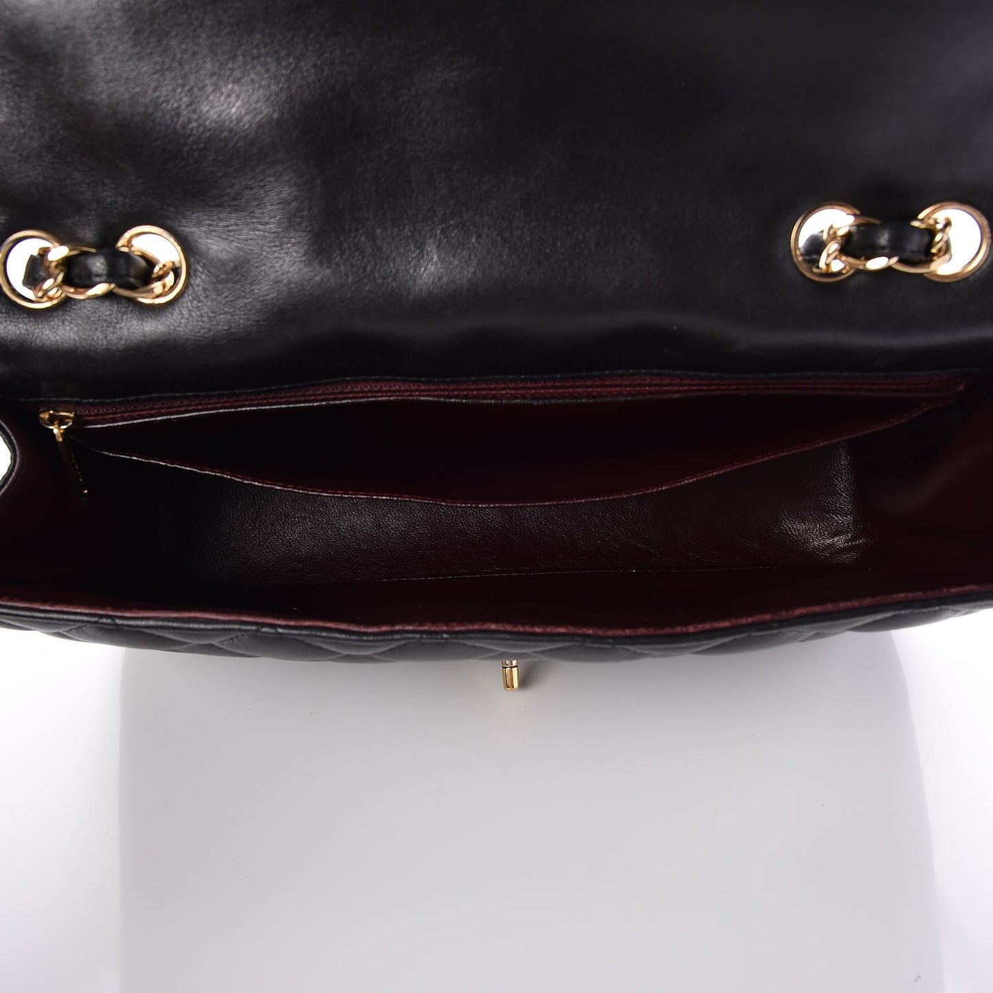 Lambskin Quilted Jumbo Single Flap Black