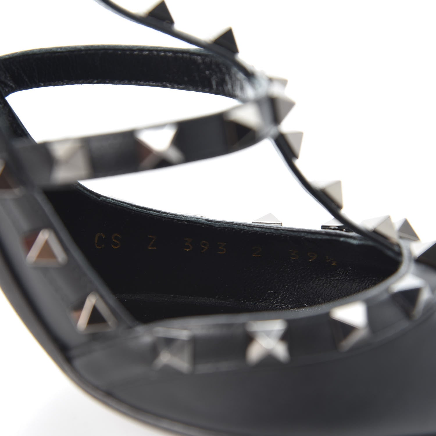 Valentino Garavani Calfskin Nappa Rockstud Ankle Strap 100mm Pumps 39.5 Black 9 of 9