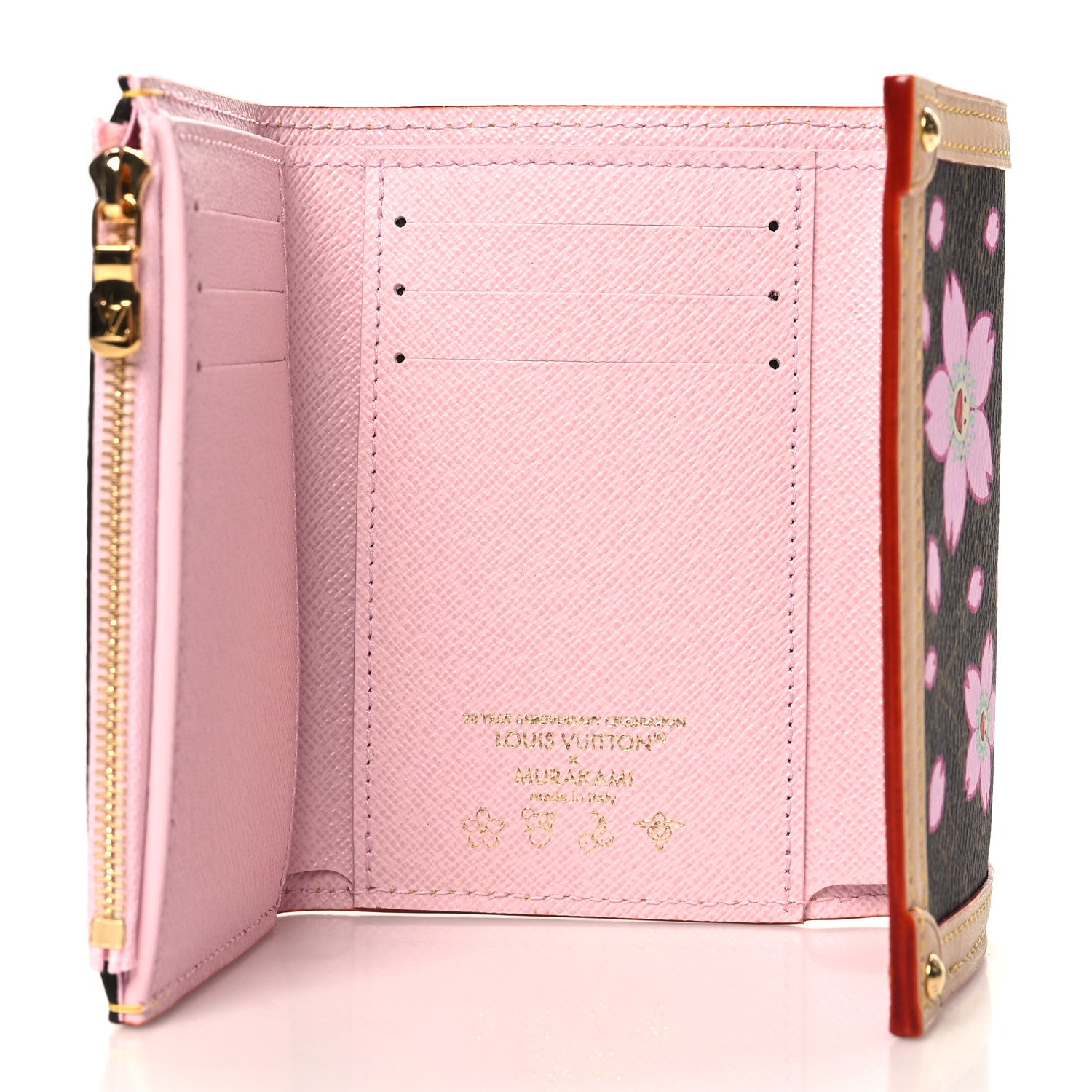 Louis Vuitton LV X TM Monogram Cherry Blossom Victorine Wallet Sakura Brown 5 of 7