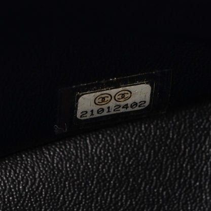 Chanel Lambskin Chevron Quilted Jumbo Double Flap So Black 7 of 8