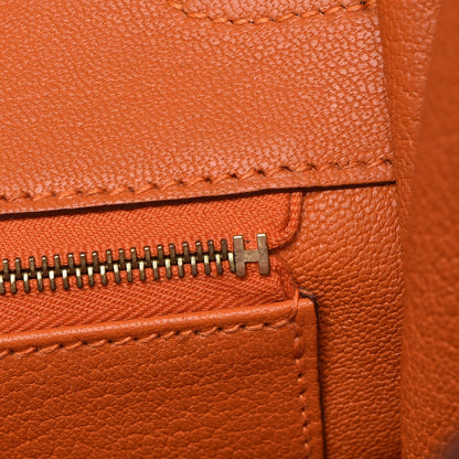 Hermes Taurillon Clemence Birkin 35 Orange 20 of 30