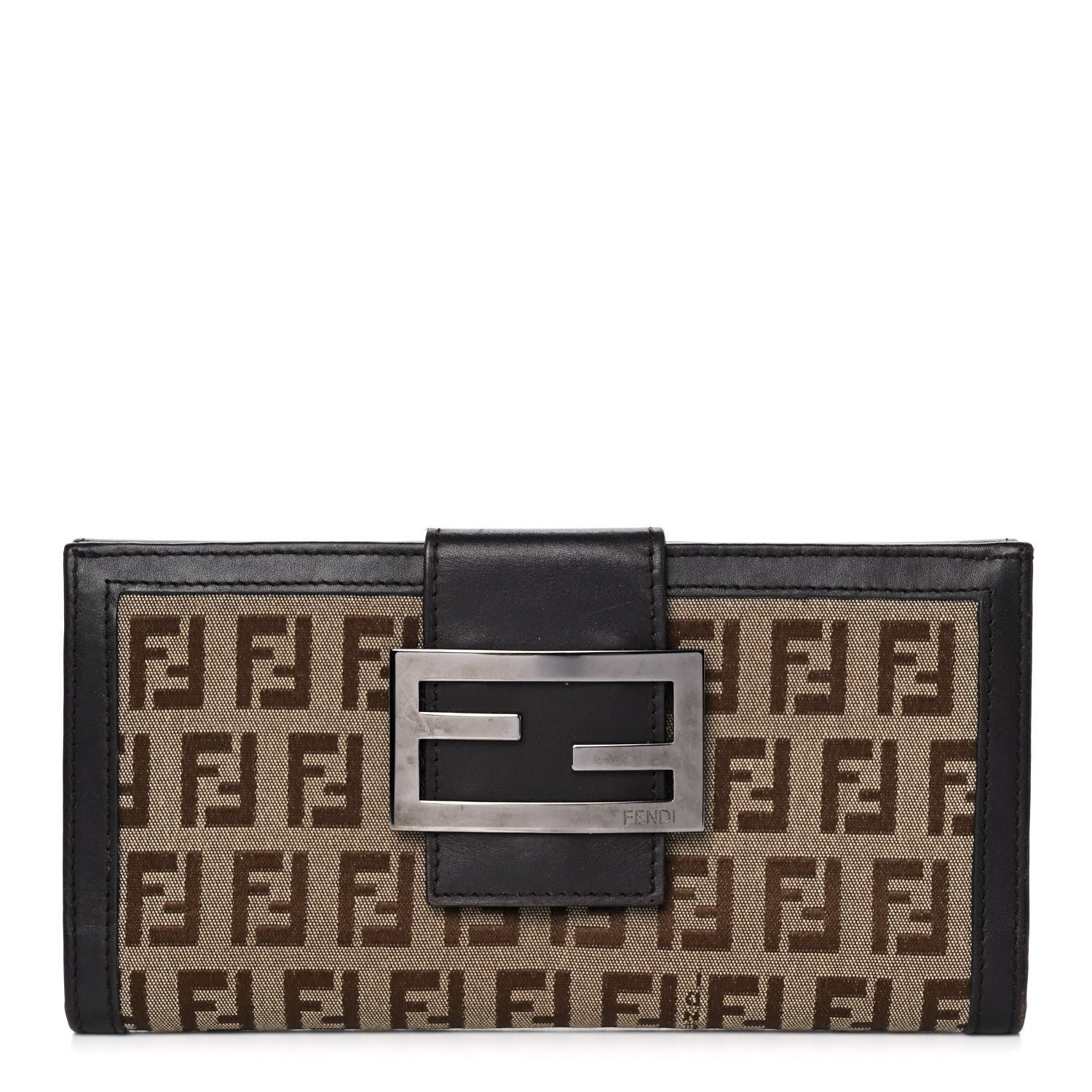 Fendi Zucchino Forever Continental Wallet Brown 1 of 15
