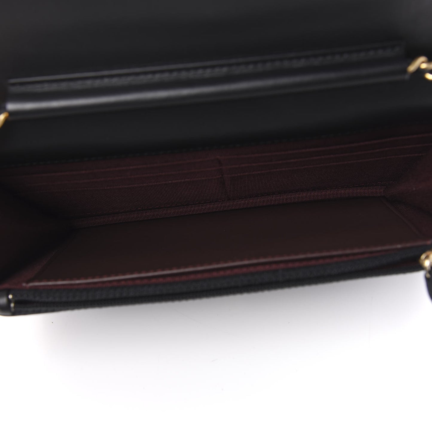 Aged Calfskin Quilted Lucky Charms 2.55 Reissue Wallet On Chain WOC Black