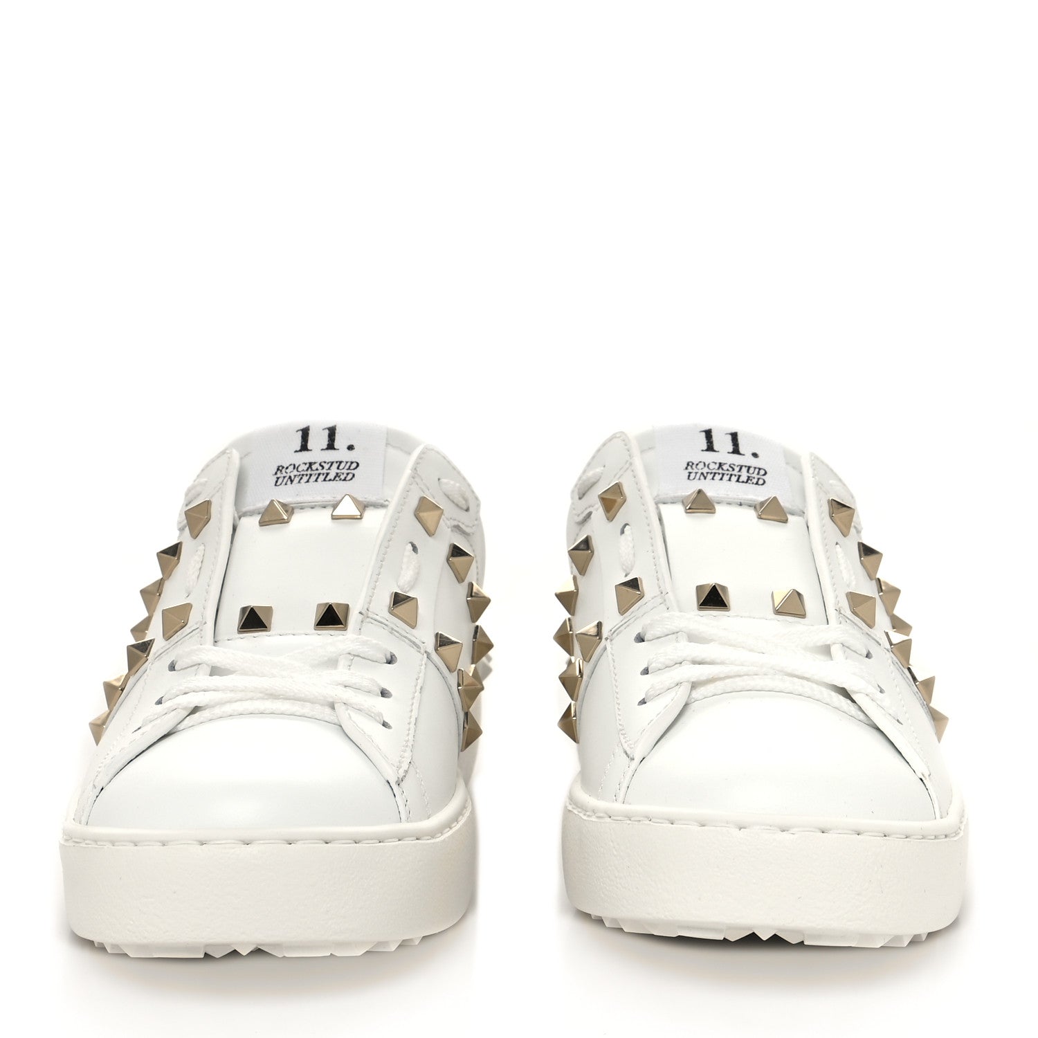 Valentino Garavani Calfskin Untitled Rockstud Slide Sneakers 38 White 2 of 9