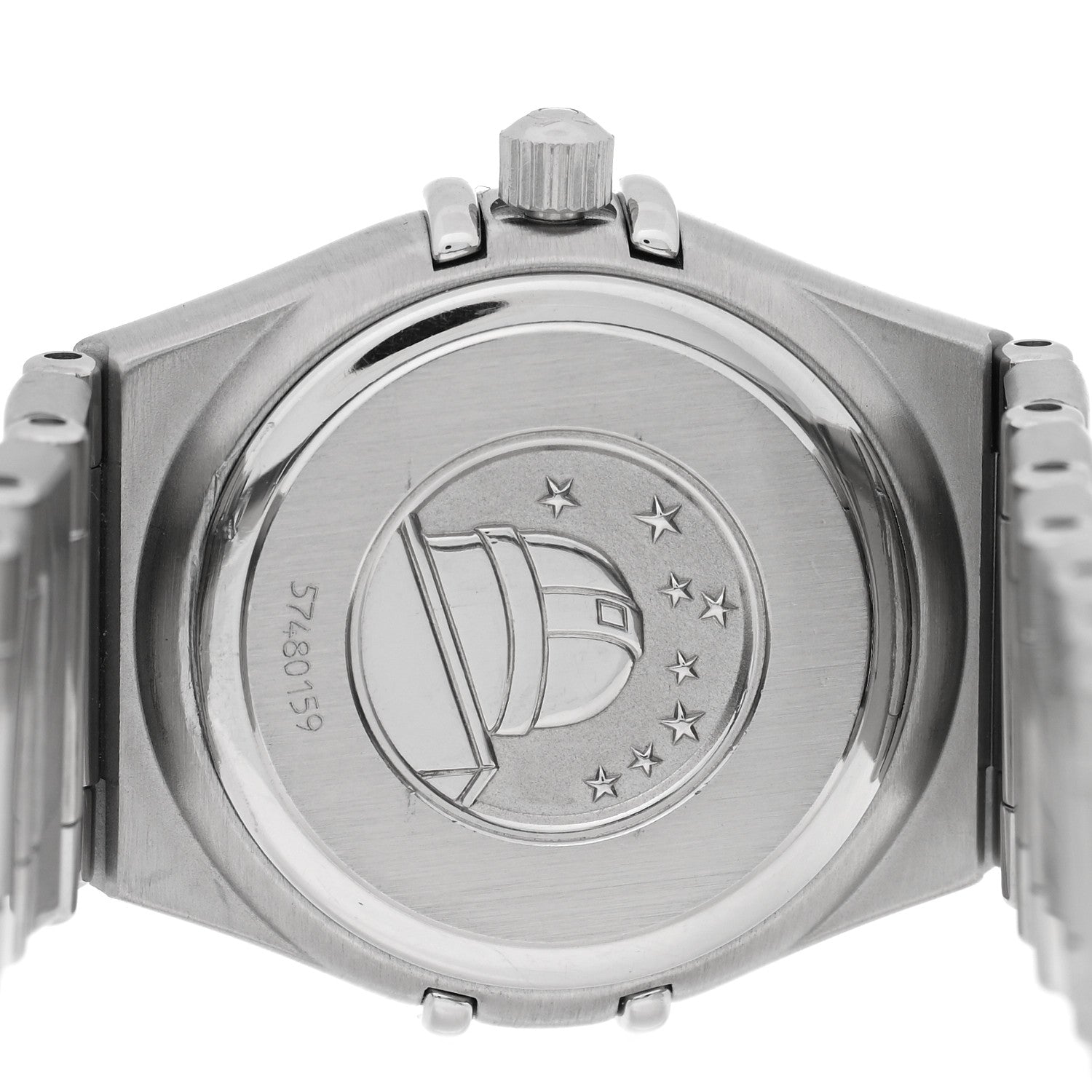 Omega Stainless Steel Diamond Blue Mother of Pearl 22mm Constellation Quartz Watch 1567.86 4 of 4