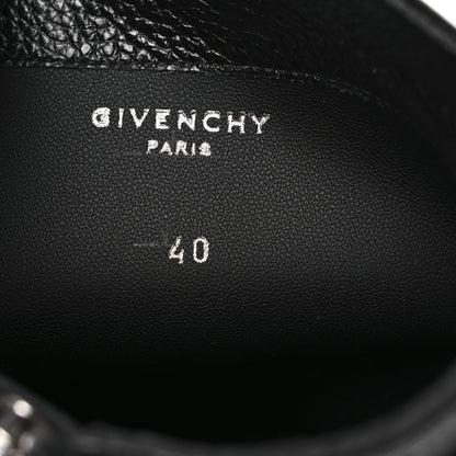 Givenchy Grained Calfskin Shark Lock Biker Ankle Boots 40 Black 10 of 11