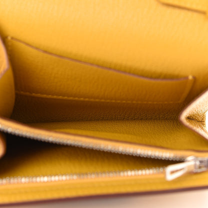 Hermes Chevre Mysore Mini Cinhetic Wallet Jaune Ambre 5 of 9