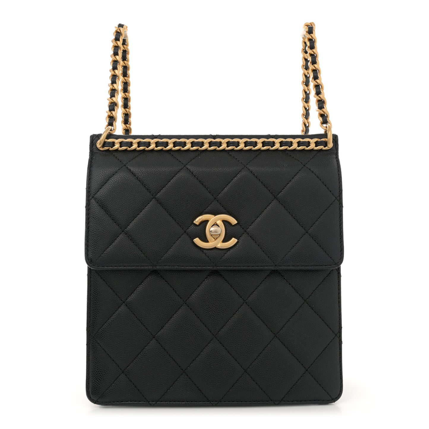 Caviar Quilted Chain Backpack Black