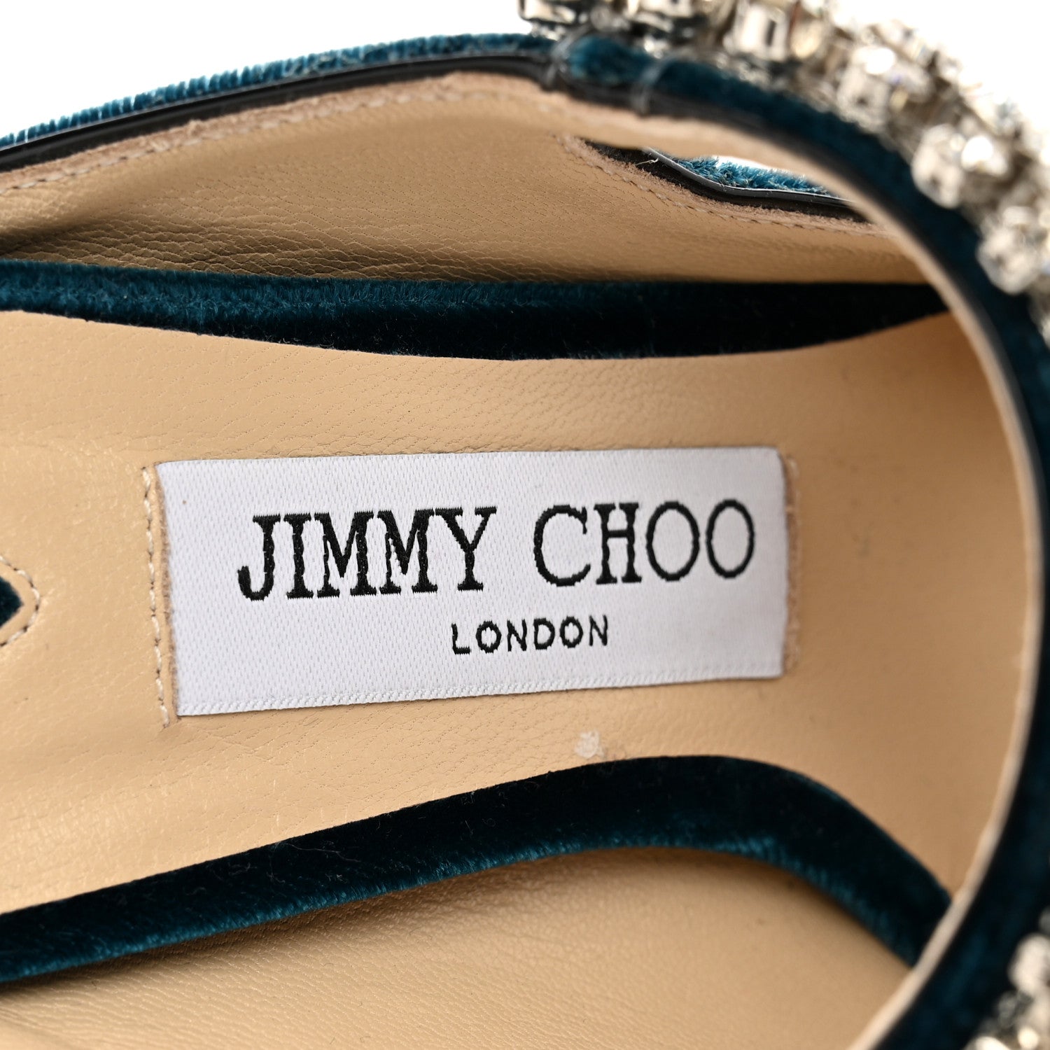 Jimmy Choo Velvet Crystal Bing 100 Pumps 36 Blue 7 of 8