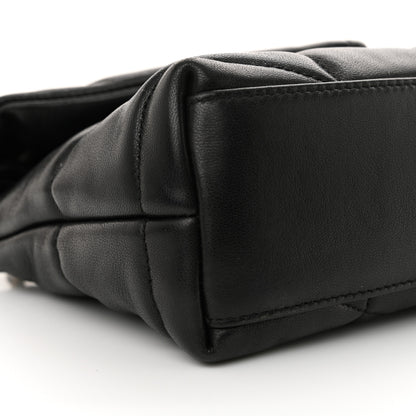 Saint Laurent Lambskin Quilted Toy Loulou Puffer Monogram Chain Satchel Black 9 of 11