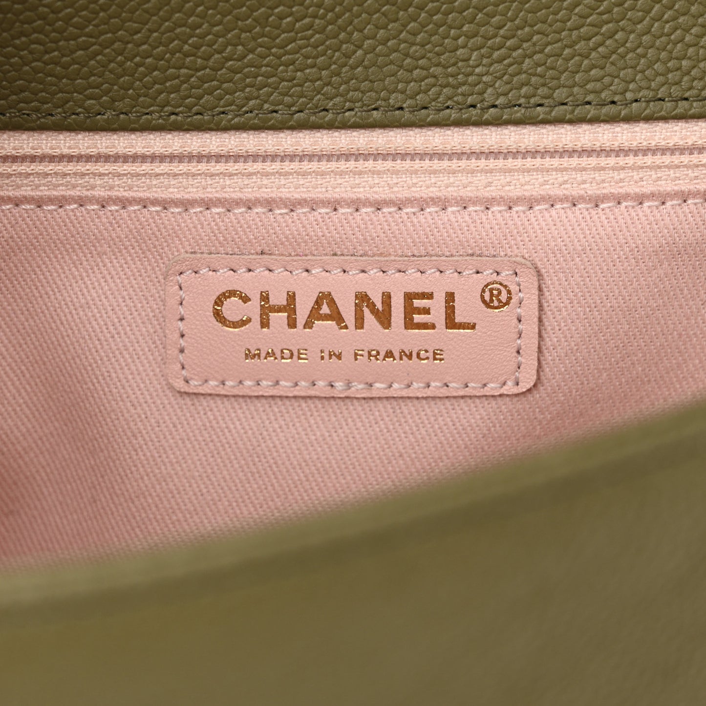 Caviar Quilted New Medium Boy Flap Khaki