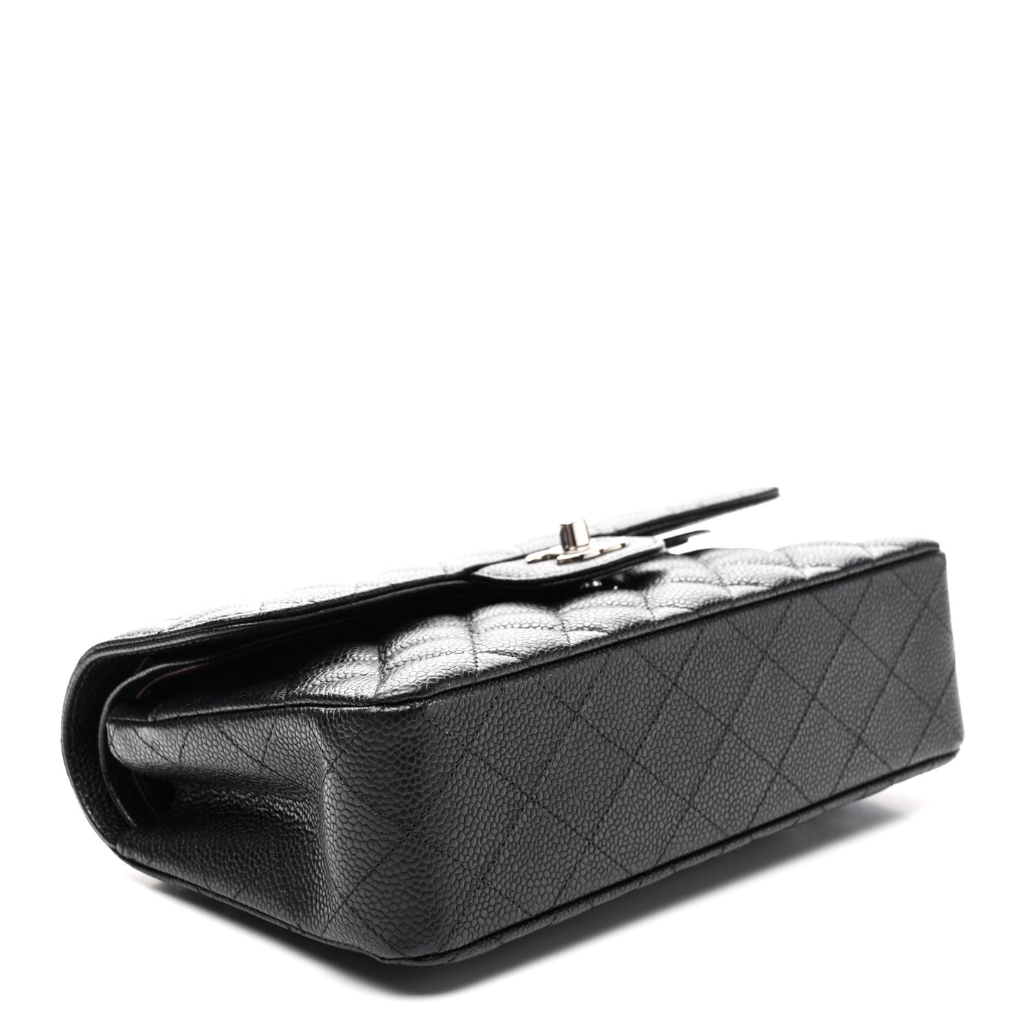 Caviar Quilted Small Double Flap Black