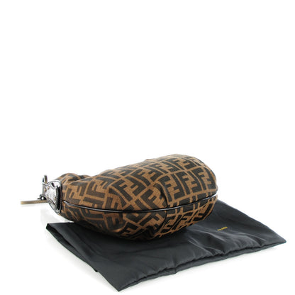 Fendi Zucca Patent Small Chef Chain Hobo Tobacco 4 of 7