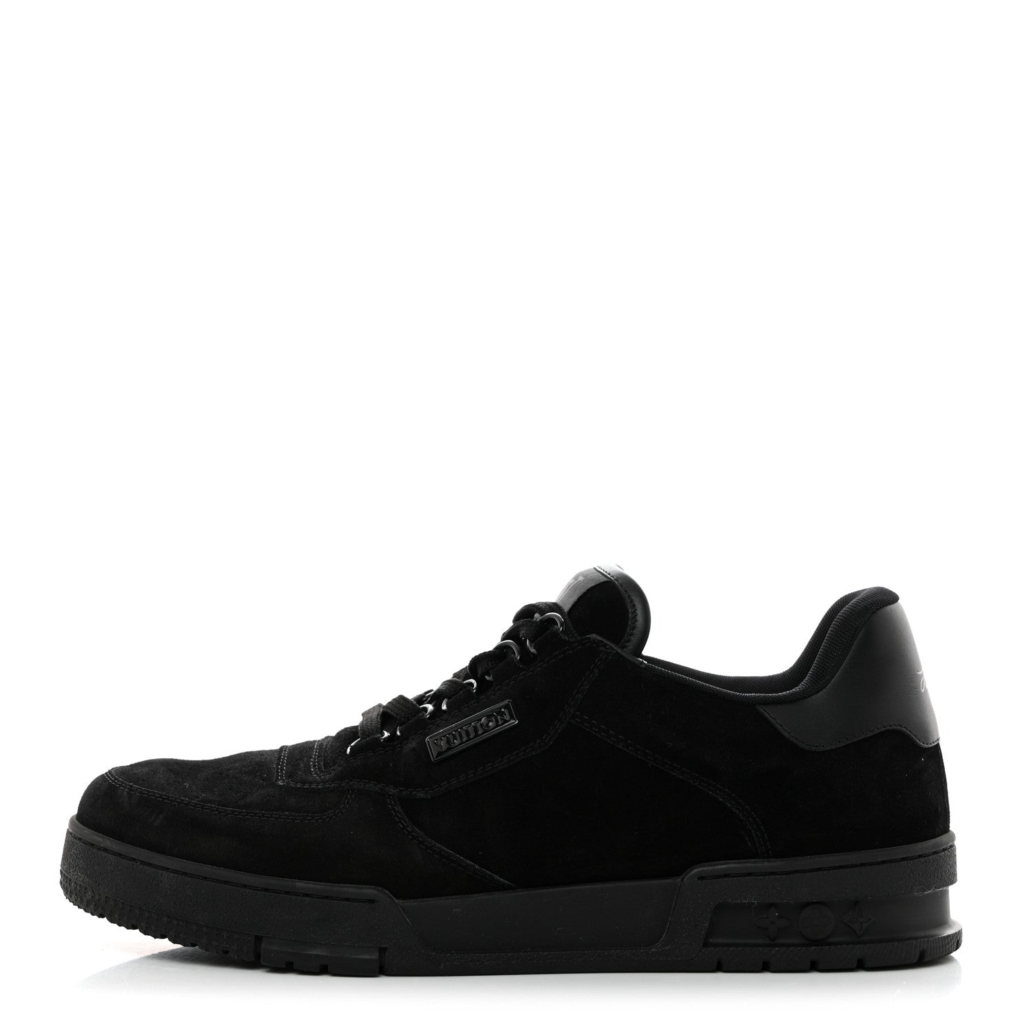 Louis Vuitton Suede Mens LV Trainer Sneakers 8 Black 1 of 9