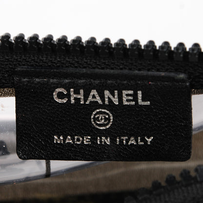 Chanel Vinyl Coco Window Cosmetic Pouch Black 7 of 7