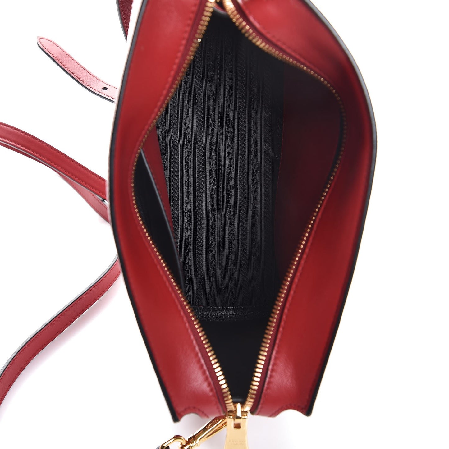 Saffiano Soft Calfskin Bandoliera Bag Fuoco