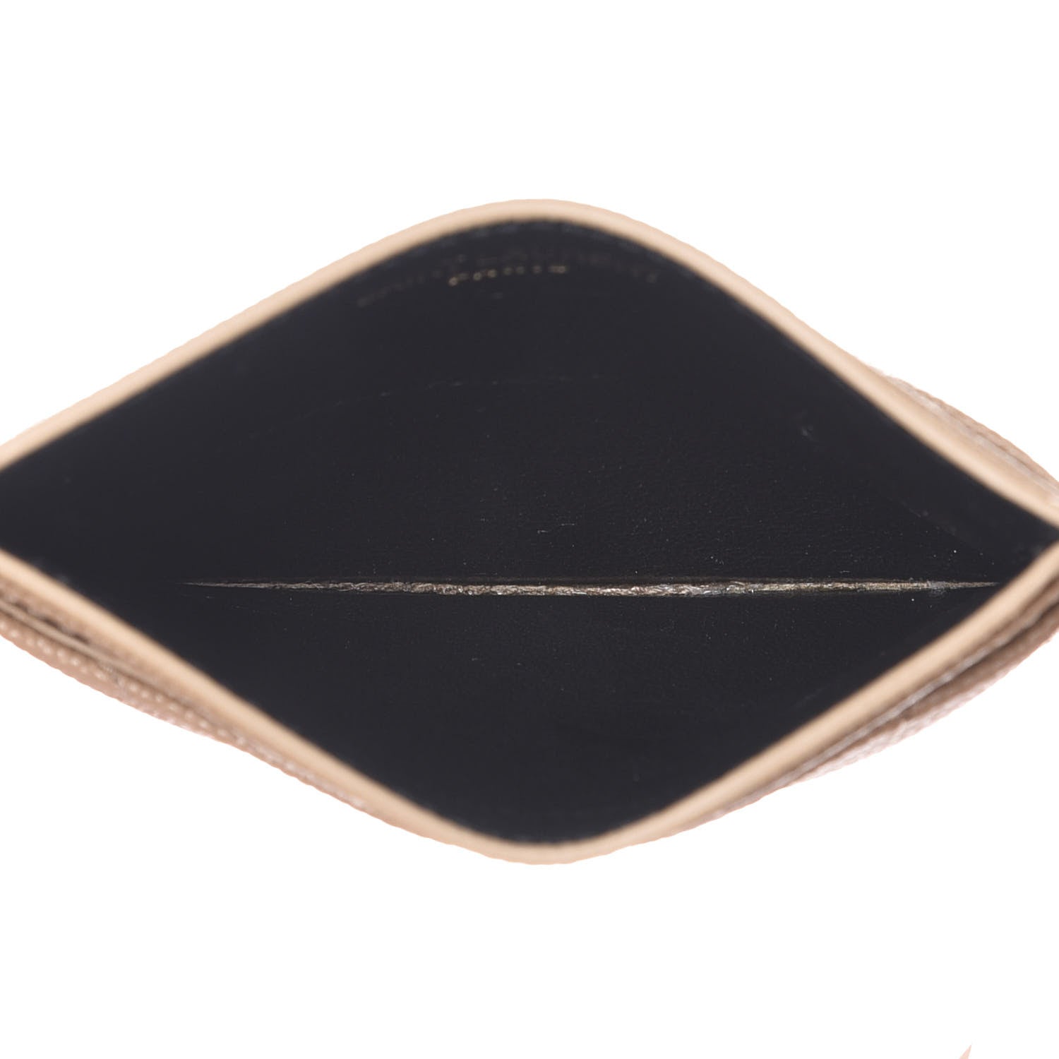 Saint Laurent Grain De Poudre Matelasse Chevron Monogram Credit Card Case Cork 5 of 8