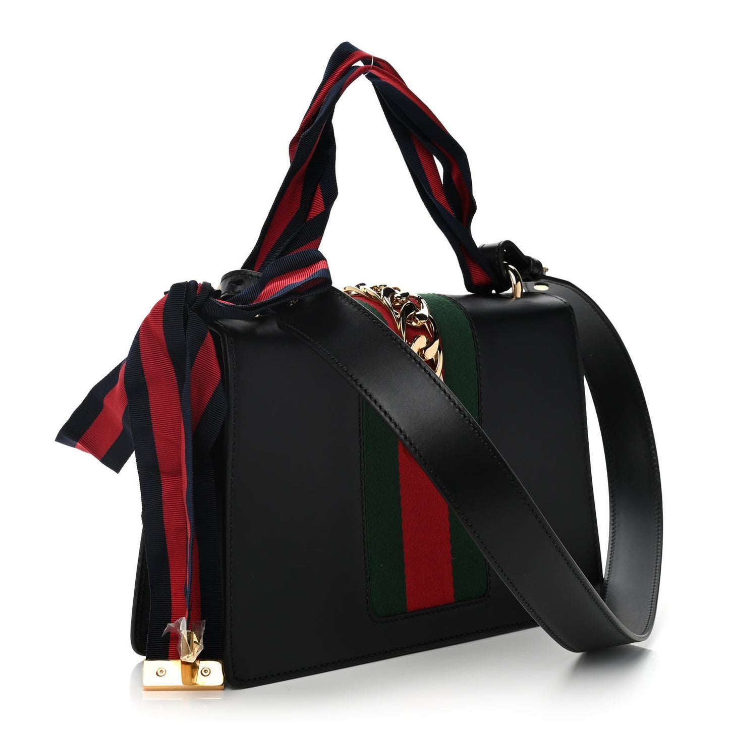 Calfskin Small Sylvie Shoulder Bag Black