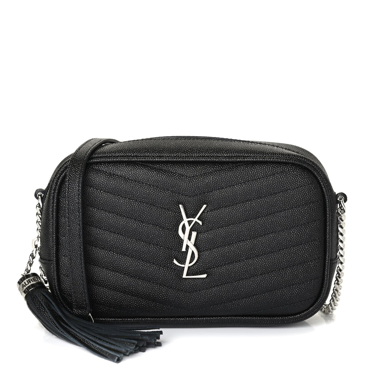 Grain De Poudre Matelasse Monogram Mini Lou Camera Bag Black