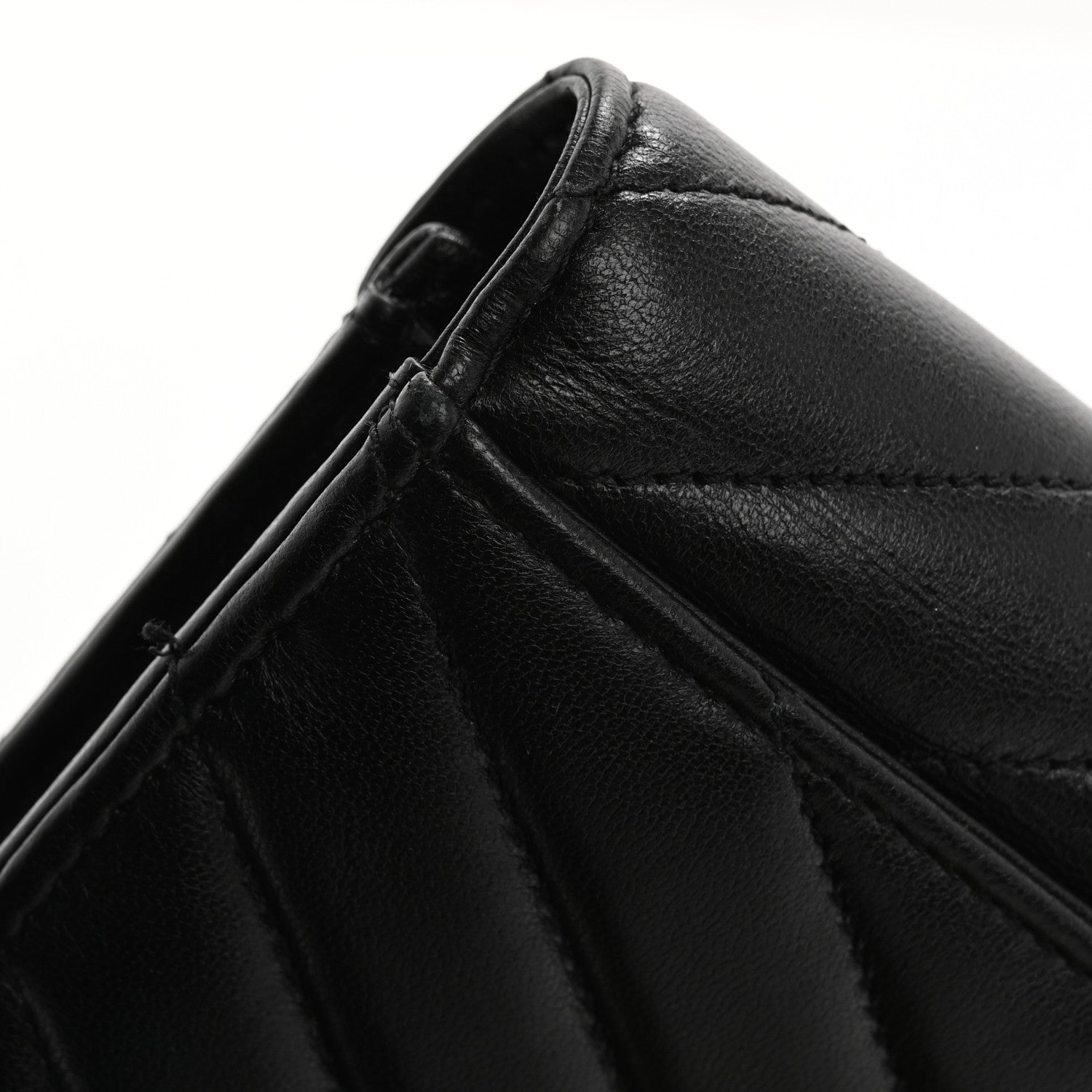 Saint Laurent Lambskin Y Quilted Monogram Large Loulou Flap Wallet Black 10 of 13