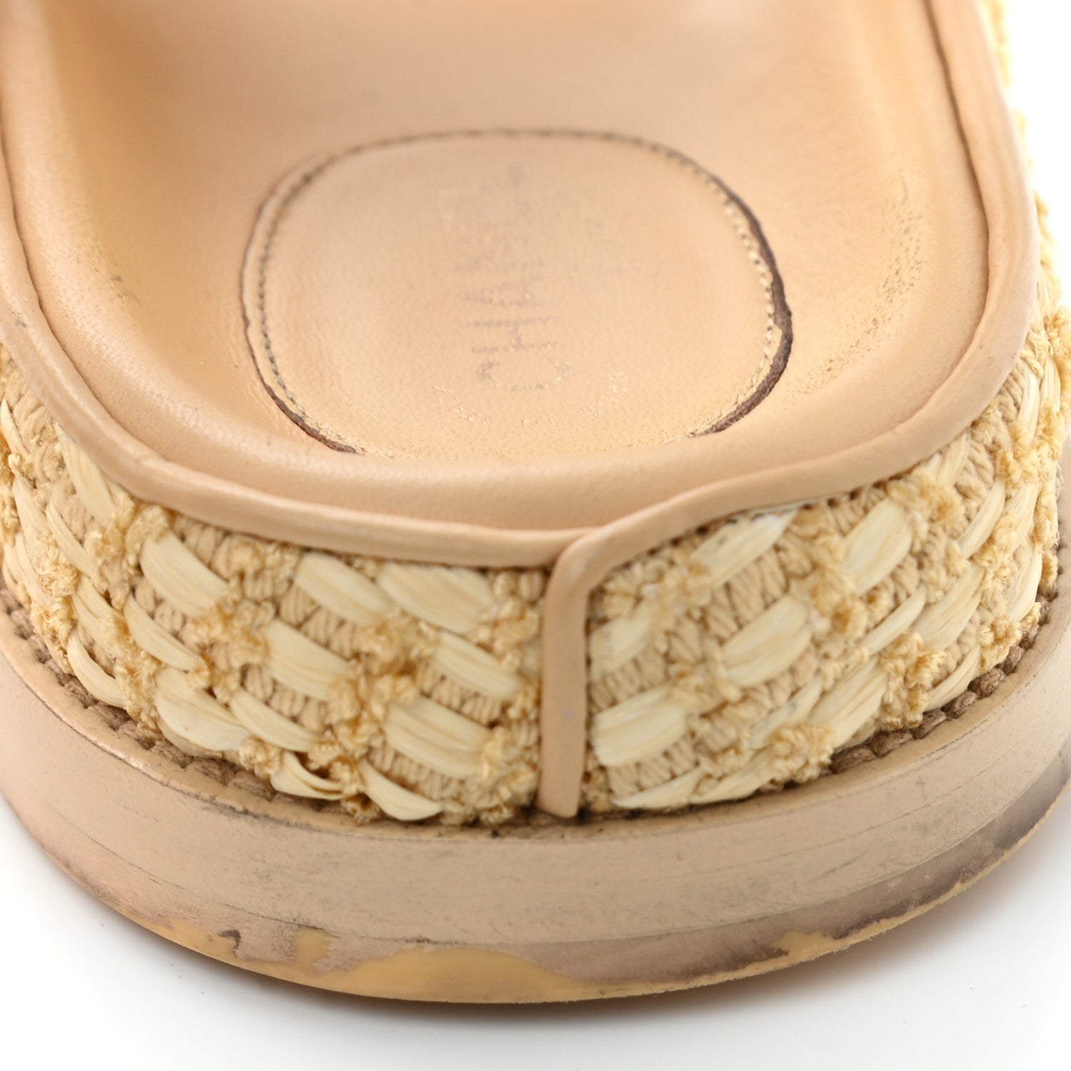 Chanel Braided Fabric Velcro Dad Sandals 38.5 Beige 19 of 19