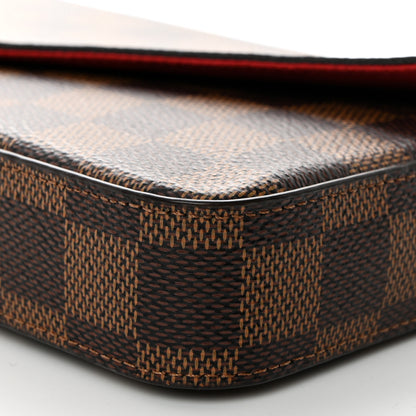 Louis Vuitton Damier Ebene Pochette Felicie Chain Wallet 10 of 10