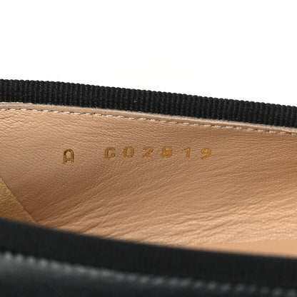 Chanel Lambskin Patent Cap Toe Ballerina Flats 38.5 Black 8 of 9