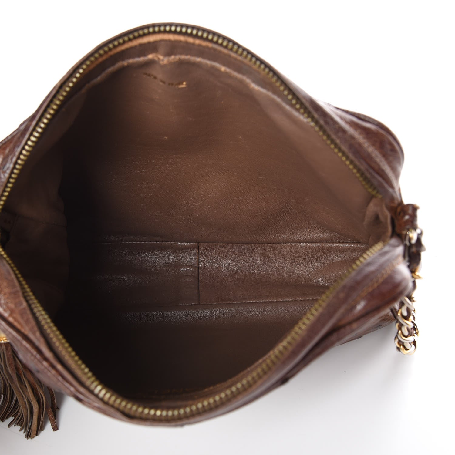 Chanel Ostrich Tassel Camera Case Brown 5 of 15
