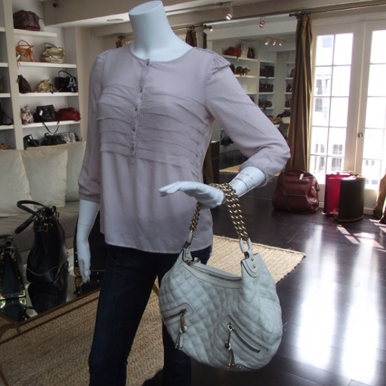 Marc Jacobs Leather Quilted Banana Chain Hobo White 2 of 11
