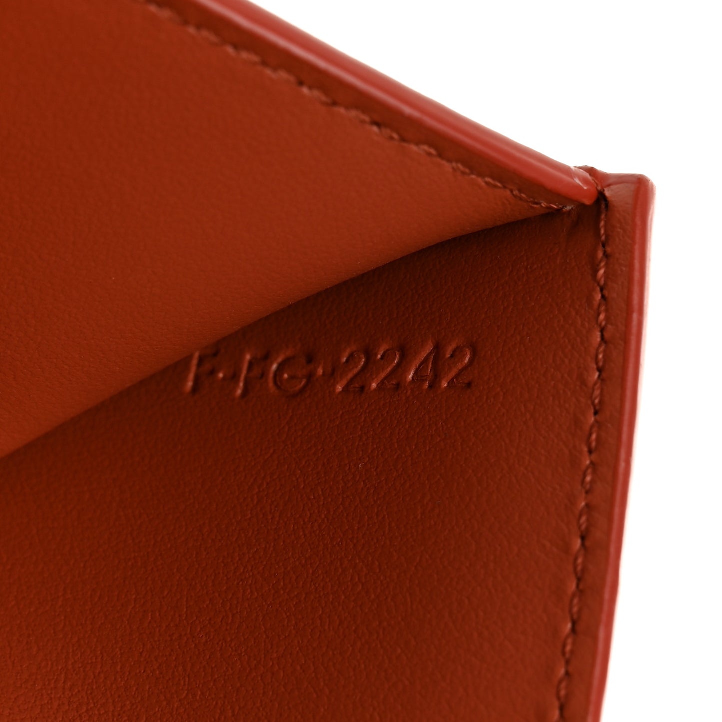 Calfskin Compact Triomphe Wallet With Coin Purse Tan