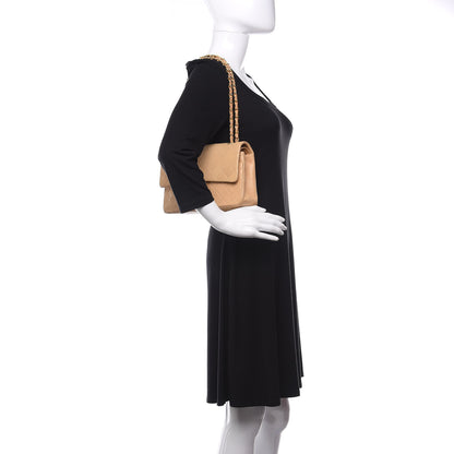Chanel Lambskin Quilted Medium Double Flap Beige 2 of 16