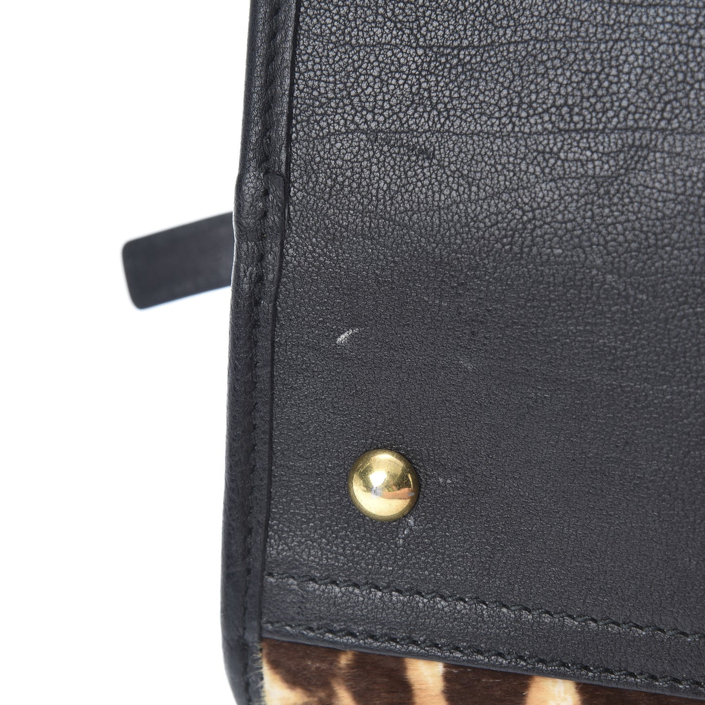 Pony Hair Calfskin Leopard Print Medium Cabas Chyc Black