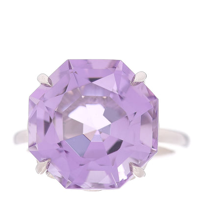 Tiffany Sterling Silver Amethyst Sparklers Octagonal Cocktail Ring 49 5 1 of 5